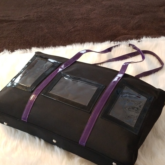 Cool tote bag with 3 picture holders NWOT - Picture 3 of 6